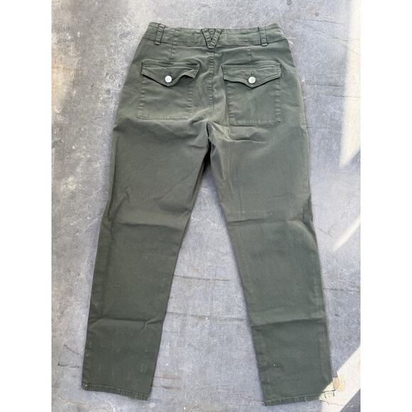 Veronica Beard Arya Strait Highrise 27 Green - Picture 5 of 9